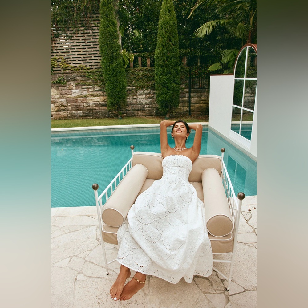Sabo Skirt White Eyelet Maxi Dress
